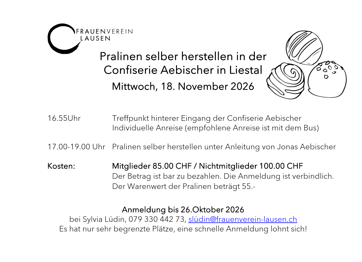 Inserat Pralinen Kurs